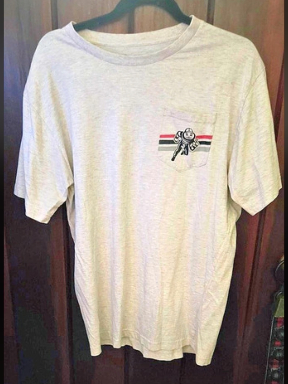 Champion Ohio State Buckeyes Brutus Pocket T-Shirt Gray Large #924